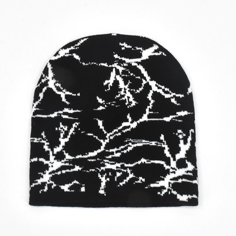 Pullover hat Europe and the United States hot spider web jacquard knitted hat men and women warm hat cold hat winter_voghion.com
