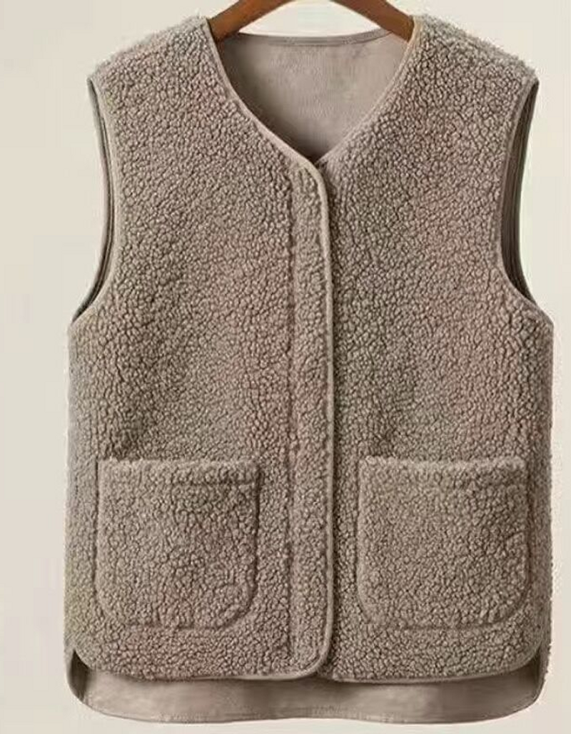 Women's autumn and winter new style light down cotton vest women's short style small fragrant pattern vest round neck fashionable horse_voghion.com