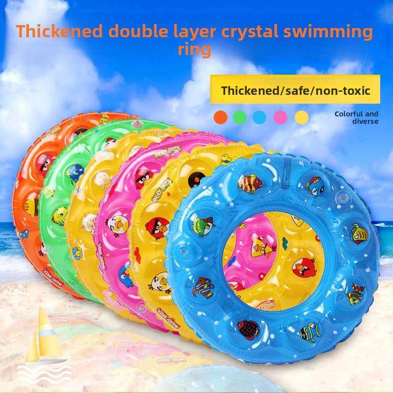 Boia de natação sereia brilhante para crianças - Design de estrela do mar brilhante com PVC espesso, boia de piscina segura e durável_voghion.com