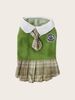 1 Piece Of Pet Accessory: Knitted JK Plaid Dress For Dogs And Cats, A Comfortable Spring-autumn Outfit Suitable For Small And Medium-sized Pets_voghion.com