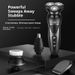 4D Flex Electric Shaver – Triple Floating Blades, IPX7 Waterproof, USB-C Fast Charge, 60+ Min Runtime, Ultra-Quiet (36dB) For Men_voghion.com