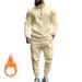 Men's Fleece Tracksuit Set – Winter Warm Zip-Up Hoodie & Jogger Pants (S-XXXL, 8 Colors) | American Casual Style For Gym & Streetwear_voghion.com