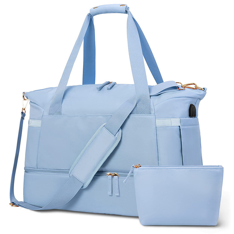 Men's fitness large capacity diagonal cross women's yoga bag, dry wet separation sports bag_voghion.com