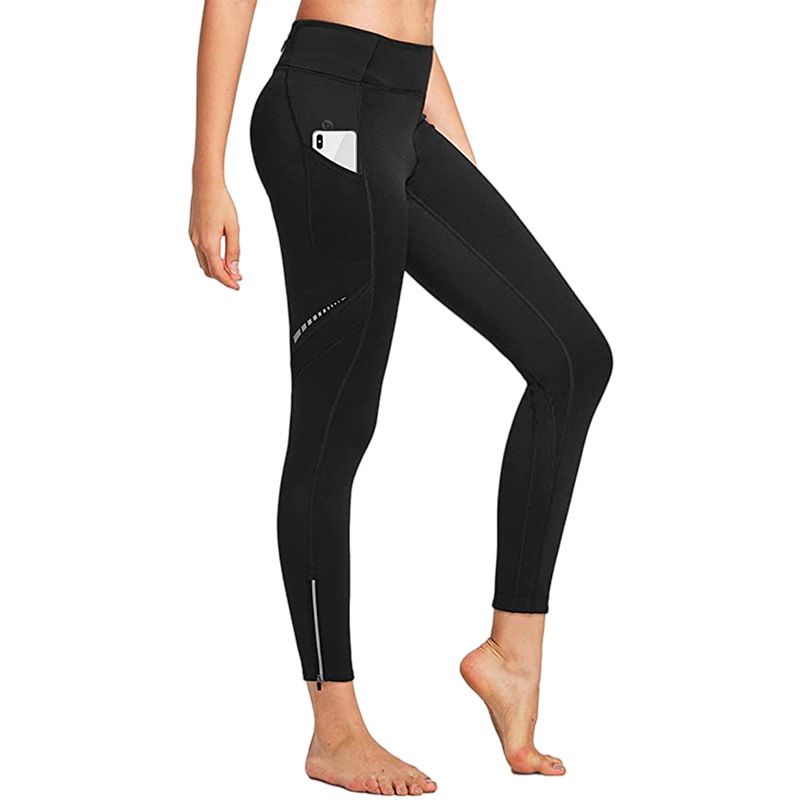 Dames herfst winter skikleding fiets hoge taille heuplift fleece yogabroek dames_voghion.com