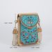 Piccola borsa a tracolla con perline per donna, borsa a tracolla per cellulare in stile boho con perline colorate fatte a mano_voghion.com