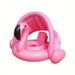 Flamingo solskyddsring för simsitsar för spädbarn och småbarn att leka med vattenleksaker, tecknad uppblåsbar simringssits, tjockt PVC-material_voghion.com