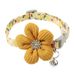 Haustierhalsband mit Blumen und Strasssteinen, abnehmbarer Glockenblumenanhänger, Katzenfliege-Accessoire, verstellbarer Halsring_voghion.com