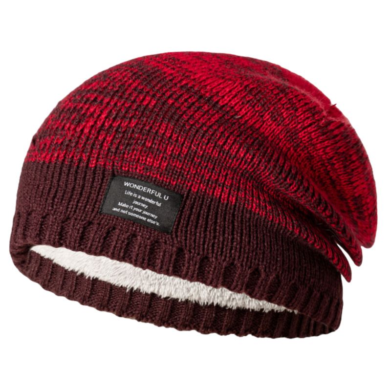 Neue Plüschpullovermütze für Herren im Winter, verdickt und warm, Strickmütze mit großem Kopfumfang für Damen, vielseitig und trendig_voghion.com