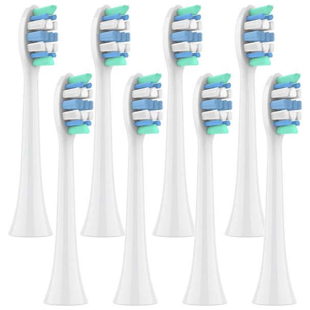 8 Pcs Compatible With Philips Sonicare Electric Toothbrush Replacement Brush Heads , Professional Toothbrushes Head Refills For 4100 6500 6100 7500_voghion.com