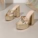 Elegante gouden sandalen met hoge hak voor dames - Sexy vierkante stiletto's met bandjes en platform (EU 35-42)_voghion.com