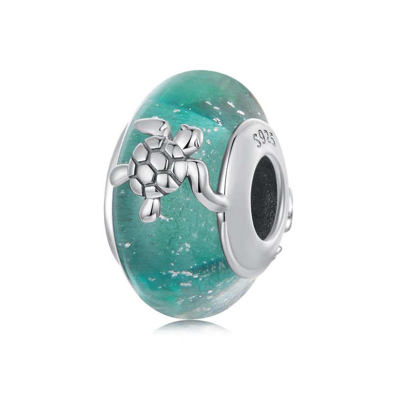 Schildkröt Murano Perlen Anhänger Sterling Sëlwer Anhänger, SCC3071_voghion.com