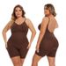 Plus-size toning bodyfitting bodyfitting seamless thread sling one-piece jumpsuit_voghion.com