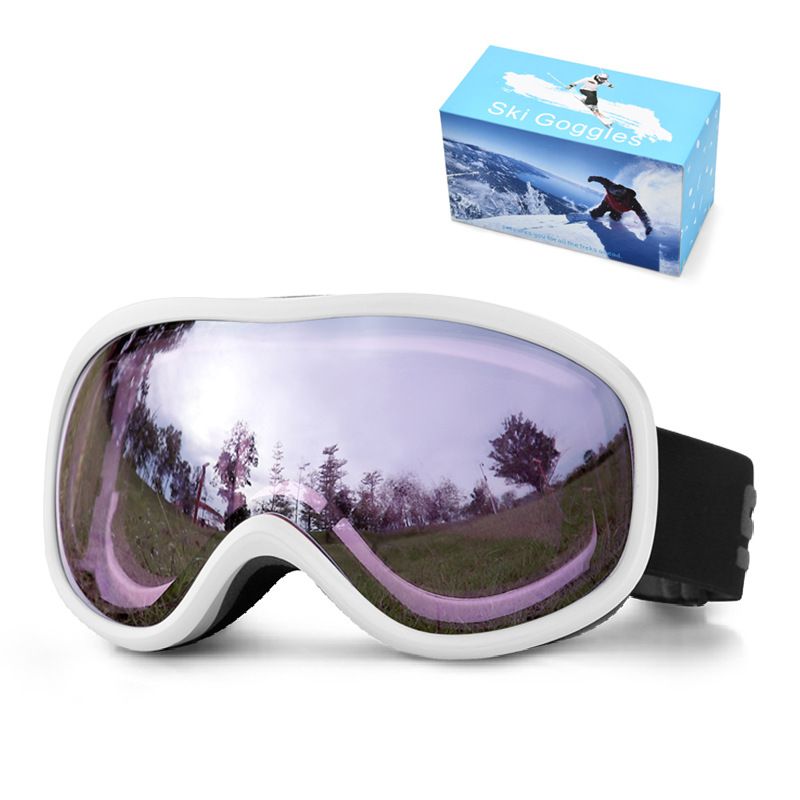 Fashionable and versatile spherical ski goggles, double layered anti fog outdoor ski goggles for men and women_voghion.com