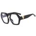 Women's Eyeglasses V Leg Polygonal Flat Glasses Anti Blue Light New Glasses Frame Trend Irregular Decorative Glasses Frame_voghion.com