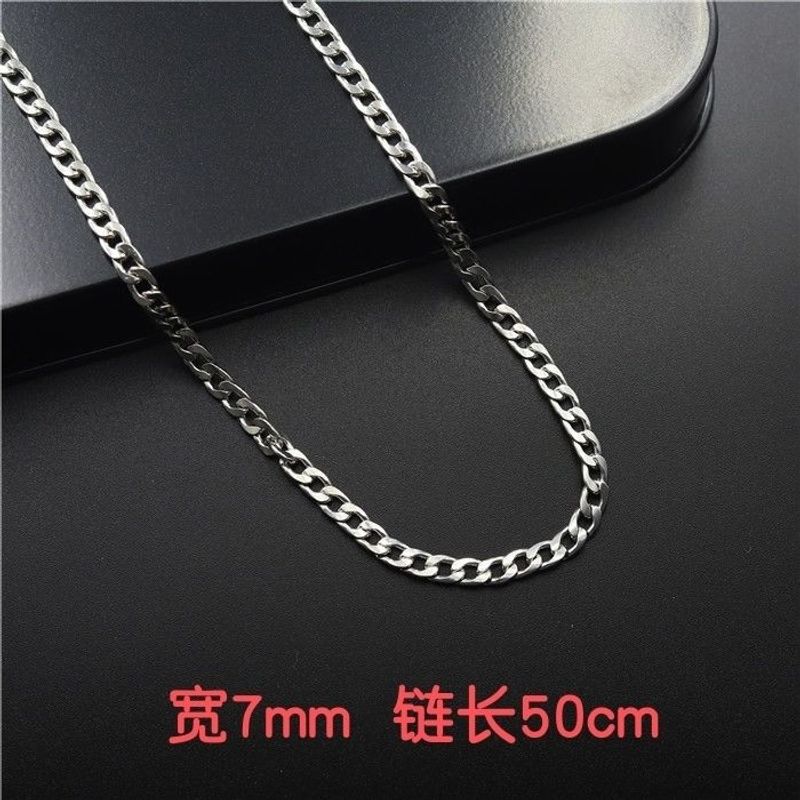 Hip Hop Double Layer Stacked Cross Necklace For Men Ins Trend Niche Design Sense Cuban Chain Titanium Steel_voghion.com