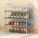 Modular Metal Shoe Rack – Stackable 2 To 7-Tier Shoe Organizer With Handles, Space-Saving Entryway Storage (Pink/Black/Modern Colors)_voghion.com