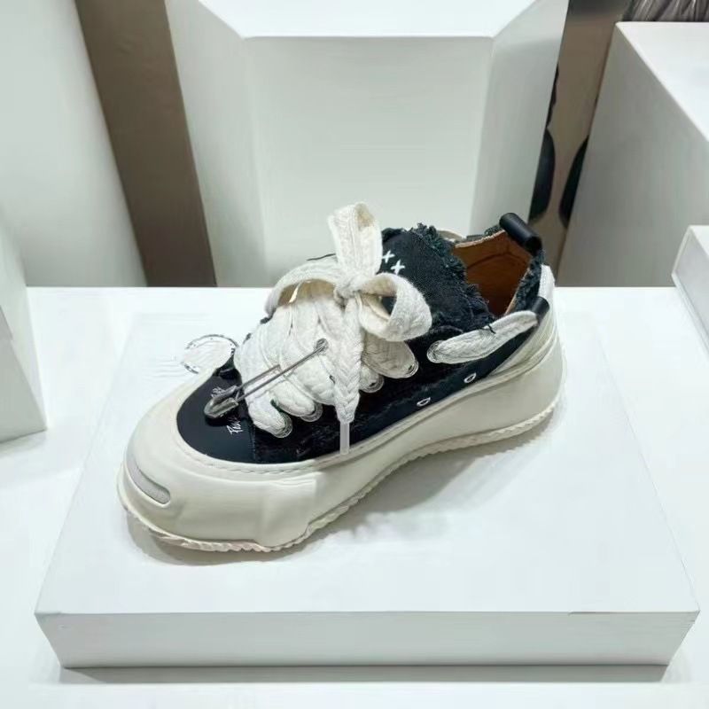 Wu Jianhao – toile de barbe à papa haute Version 2024, chaussures de mendiant surélevées à semelle épaisse cachée du même Style pour femmes_voghion.com