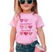 Kinderkleidung, T-Shirt mit Liebesmuster und Rundhalsausschnitt, kurzärmelig, lässige Sommermode, geeignet für 1–8 Jahre_voghion.com
