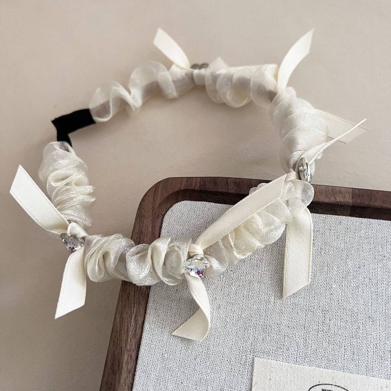 Diademas coreanas para mujer, accesorios para el cabello, diadema con lazo plisado, diademas para mujer y niña, bandas para el cabello de diseñador de moda 2024_voghion.com