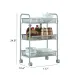Carrello portaoggetti in metallo a 3 livelli con ruote per cucina da ufficio_voghion.com