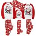 Conjunto de pijama combinando com a família e estampa de Papai Noel - Pijama de manga comprida em algodão para pais, filhos e animais de estimação (camiseta para cachorro incluída)_voghion.com