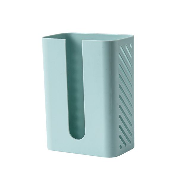 Wall-Mounted Tissue Box Holder – No-Drill Space-Saving Design For Bathroom & Living Room (White/Blue/Gray/Pink, Modern Minimalist)_voghion.com