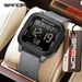 Digitaal sporthorloge voor heren en dames met alarm, waterdicht, LED-achtergrondverlichting, stopwatch, dubbele tijd, aftelfunctie, vierkante wijzerplaat, TPU-bandwekker_voghion.com