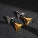 INS Retro Plated Titanium Steel Polished Three Dimensional Triangle Earrings_voghion.com