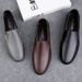 2025 Summer Business Casual Men Genuine Leather Breathable Slip-On Top Layer Cowhide Men's Shoes_voghion.com