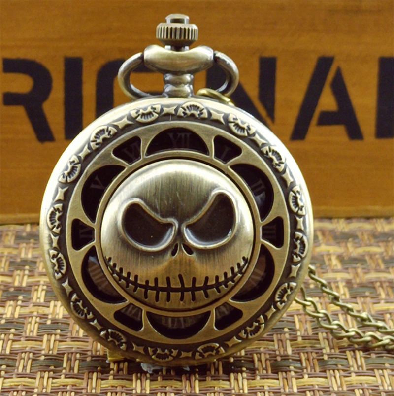 Halloween-sarjakuva suuri taskukello, jouluaaton pelotus Qinggu Gift Quartz Watch_voghion.com