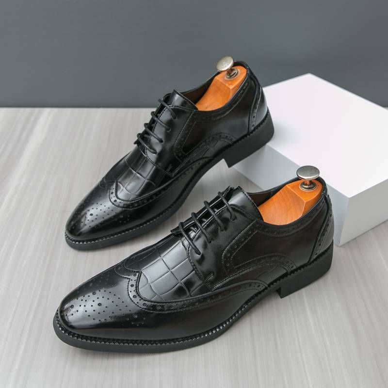 Pantofi sport bărbați, pantofi sport casual negri, stil britanic, pantofi de conducere zilnică, pantofi de piele, pantofi cu o pedală de picior, leneși, maro, rochie de banchet, nuntă, bărbați, la modă_voghion.com