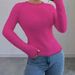 Luxury Faux Mink Soft Knit Sweater - Slim Fit Long Sleeve Turtleneck Top For Women, Elegant Fall & Winter Pullover (White, Black, Red, Deep Pink)_voghion.com