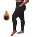 Women's clothing Fleece lined plus fleece plus size leggings high waisted warm yoga pants with pockets suitable for exercise_voghion.com