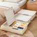 Under-Bed Capacity For Clothes And Quilts Extra Large Organizer Car Storage Box With Wheels Waterproof_voghion.com
