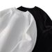 Men's Oversized Textured Long Sleeve T-Shirt – Drop Shoulder Crewneck Layering Tee (White/Black, M-3XL)_voghion.com
