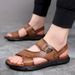 Sandals, Summer Beach Dual Use For Cooling And Dragging, 2025 New Leather Trendy Soft Soled Men's, Casual Non Slip_voghion.com