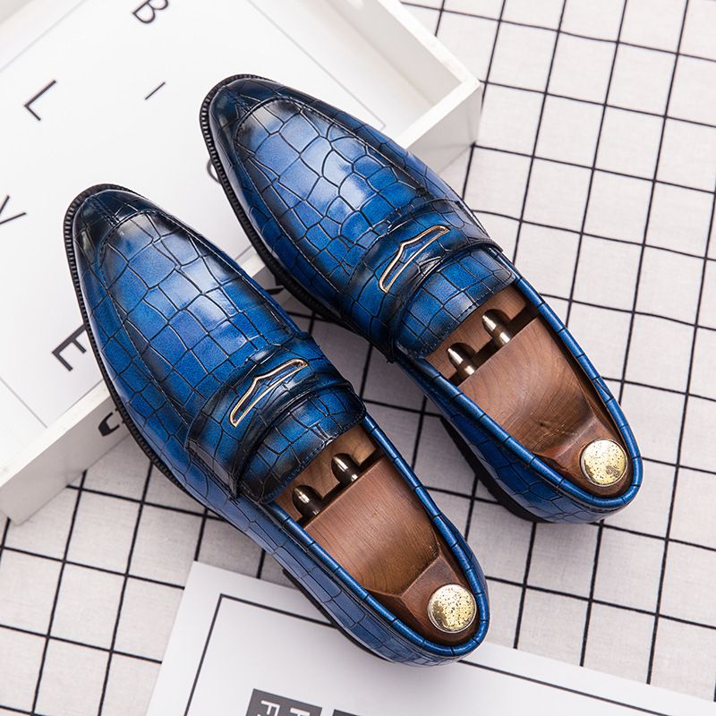 Vintage Casual Small Leather Shoes Formal Business Party Men's Shoes_voghion.com