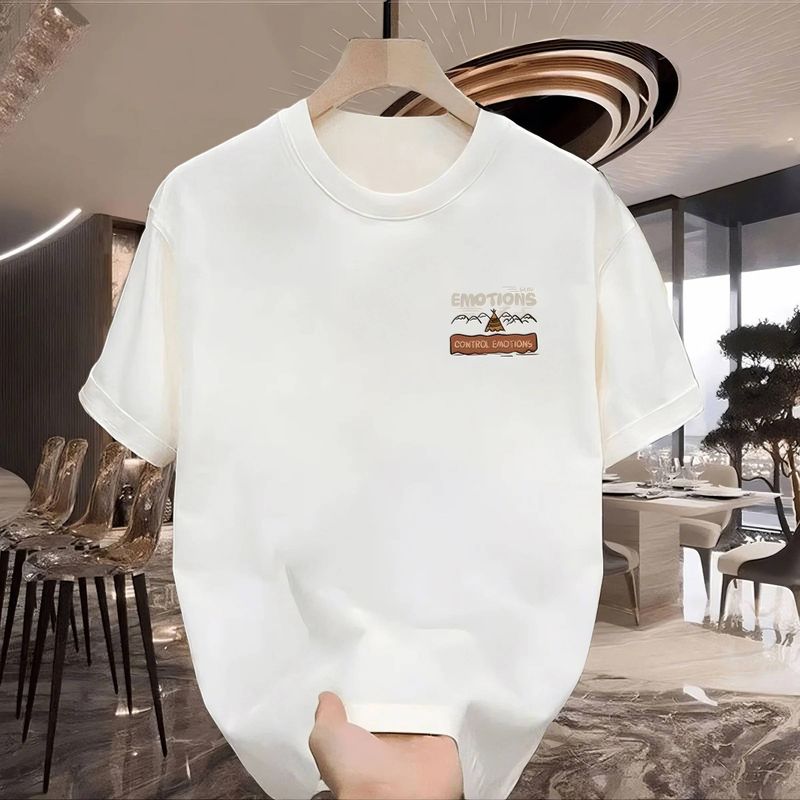 2025 Sommer Lose Männer Und Frauen Pullover 100% Baumwolle Kurzarm T-shirt_voghion.com