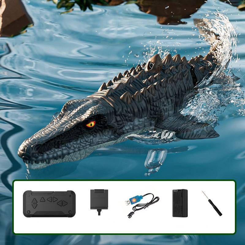 4DRC Realistische Mosasaurus RC-dinosaurus met elektrische camera en watersproeifunctie voor kinderen_voghion.com