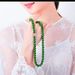 Ketten Chinesische Natürliche Grüne Jade Runde Perlen Halskette Handgeschnitzte Jadeit Mode Charme Schmuck Zubehör Amulett Für_voghion.com