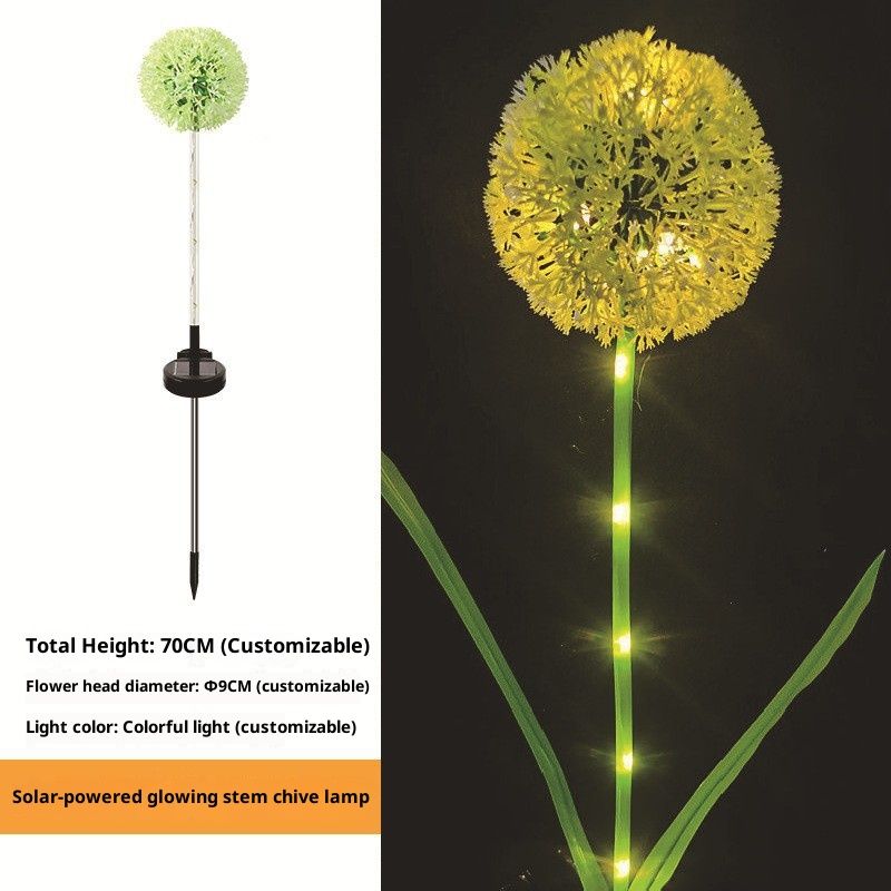 Solar-Powered LED Dandelion String Lights – Waterproof Garden Decor With Warm/Colorful Options For Patio, Yard & Events_voghion.com