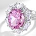 High Carbon Diamond Pink Diamond Ring High Grade S925 Silver Ring Holiday Gift_voghion.com