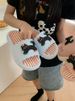 Thin Black Kitten Slippers Women's Summer Outwear Fashion Non Slip Japanese Style Color Matching Casual One-Word Sandals_voghion.com