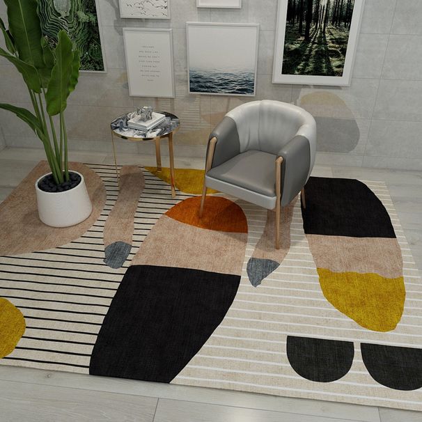 Modern Minimalist Living Room Carpet Nordic Ins Geometric Pattern Carpet Bedroom Bedside Full Carpet Floor Mat_voghion.com