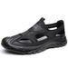 2025 Sandalen Herren Sommer rutschfeste Loch Mesh Sandalen Herrenschuhe_voghion.com