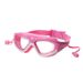 Children's Waterproof Anti-Fog Large Frame Diving Goggles Boys And Girls Professional One-Piece Earplugs Silicone HD_voghion.com