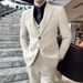 CT New Arrival Peak Lapel Set Slim Fit Crisp High-end Men's Three-piece Suit_voghion.com