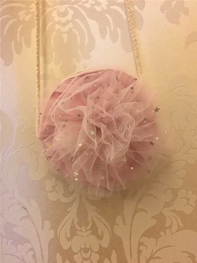 Blumenmädchen Prinzessin Neue 2017 Pailletten Stern Spitze Kinder Umhängetasche Süße Kinder Runde Umhängetaschen Babys Ändern_voghion.com