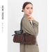 Small Niche Frosted Cowhide Bowling Bag For Commuting, Large Capacity Boston Leather Hand-held Shoulder Bag For Women_voghion.com