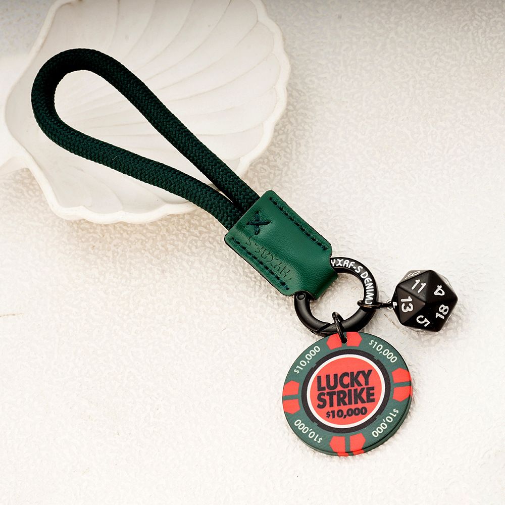 High-end Ceramic Chips Gamble With The Same Internet Celebrity Personality Pendant Lucky Dice Keychain_voghion.com